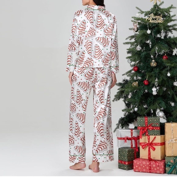 NWOT Christmas Tree Cakes Pajama Set Sz L - Picture 2 of 3